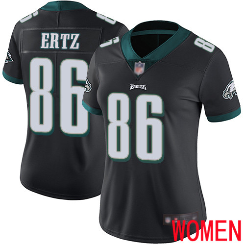 Women Philadelphia Eagles #86 Zach Ertz Black Alternate Vapor Untouchable NFL Jersey Limited Player Football